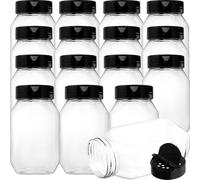 Dicunoy Pack de 16 récipients à épices en plastique 500ml avec couvercle