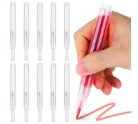 Didiseaon 10 Pièces Marqueur de Peinture Vide Rechargeable Pointe Souple, Corps en Plastique, Contrôle Précis de L'encre, Facile à Effacer, pour Tableaux Noirs et Verre en Bureaux ou Écoles