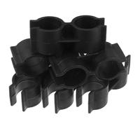 Didiseaon 12 Pièces Clip de Raccordement pour Tuyaux en Plastique, Fixations de Tuyauterie à Double Port, Plastique Noir, 25mm, Double Pince, pour Montants D’étagères et Clôtures, Jardins
