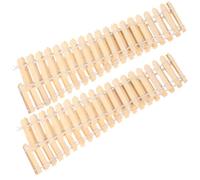 Didiseaon 2 Ensembles Mini Clôture en Bois Beige 5cm, Lot de Sets, pour | Bordure Flexible à Forme, Style Simple et Élégant, pour Terrarium, Sapin de Noël, Maisons Miniatures