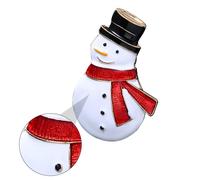 Didiseaon 2 Pièces Broche Épingle à Poitrine Bonhomme de Neige de Noël, Broche Créative, Alliage Blanc, Décorative, Dure, pour Tenue de Fête de Noël, pour Veste en Jean