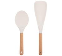 Didiseaon 2 Pièces Cuillère à Riz en Silicone Blanche Poignée Ergonomique Facile à Nettoyer pour Usage Domestique et Restaurant