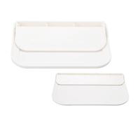 Didiseaon 2 Pièces Étagère Murale Pliante Blanc de Salle de Bain en PP | Fixation Murale Adhésive, Design Multifonction, Nettoyage Facile, Style Moderne, Format Compact pour Salle de Bain