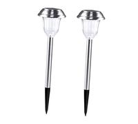 Didiseaon 2pièces Lampe Solaire Extérieur Pour Pelouse Éclairage De Jardin Route Étanche Avec Prise De Terre Lot