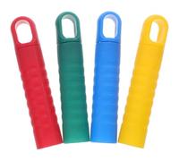 Didiseaon 4 Pièces Porte-balai de Remplacement Poignée de Canne | Compatible Balai et Serpillière, Prise Antidérapante, Lot de Quatre Couleurs, Bleu Rouge Jaune Vert