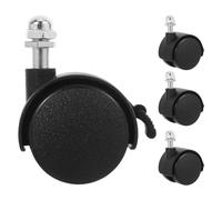 Didiseaon 4pièces Lot de Roulettes Pivotantes pour Radiateur Électrique avec Frein Fileté pour Chaise Roulante Trolley Chauffe-huile Meuble et Fauteuil de Bain