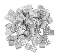 Didiseaon 50 Pièces Clips à Ressort pour Meubles 5 Trous 1,5mm en Fer | Connexion Ferme, Installation Facile, Design Silencieux, pour Canapé et Lit, Couleur Argenté