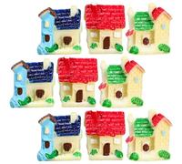 Didiseaon 9 Pièces Maisonnette en Résine Style Campagne, Décor Miniature | Apparence Réaliste, Scène Simple pour Pots de Plantes et Dioramas, Usage Sûr pour Garçon Fille et Loisirs Créatifs