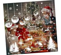 Didiseaon 9feuilles Stickers De Noël Autocollants Électrostatiques Pour Fenêtres Décorations Festives Avec Flocons Étoiles Et Sapins Lot Pour Décoration Élégante Et Créative