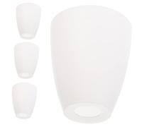 Didiseaon Abat-jour à Tête Plate Protection la Poussière en Plastique Blanc 4pcs Accessoire de Lampe Solide pour Lampe de Chevet pour Maison et Hôtel