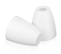Didiseaon Abat Jour Cylindre Design Simple et Robuste Blanc en Plastique Compatible E14 2pcs Ouverture de 30mm pour ou Hôtel pour Lampe de Bureau et Lampe de Chevet