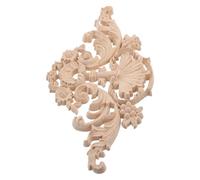 Didiseaon Applique en Bois Sculpté pour Meubles, Incrustation Décorative Européenne, Beige, 11,79x5,7 Po, Embellissement DIY pour Armoires et Portes, Usage Domestique