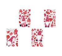 Didiseaon Autocollants Décoratifs sans Visage pour Fenêtre, Stickers Muraux Saint-valentin en PVC Rouge, Amovibles, Diy, Motifs Romantiques pour Décoration de Vitrine et Mur