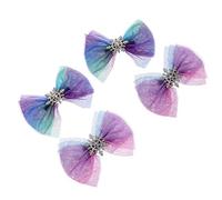 Didiseaon Barrettes Flocons de Neige et Nœuds Lot de 4, Clips Cheveux en Tulle, Accessoires Coiffure Femme, Usage Quotidien et Fêtes de Fin D’Année Plusieurs styles