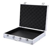 Didiseaon Boîte à Outils Boîte de Rangement Pratique en Alliage D'aluminium Verrouillable Grosse Capacité Argentée pour Tablettes et Bureau ou Atelier