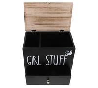 Didiseaon Boîte de Rangement en Matière Naturelle avec Couvercle Étanche pour Serviettes Hygiéniques et Tampons, Organisateur Compact pour Salle de Bain, Contenant Pratique pour Protections