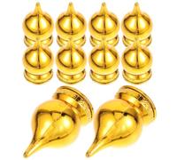 Didiseaon Boule de Drapeau Rotative en Plastique Or, Lot de 10 Pièces | Ornement Compact, Installation Facile, Design Simple et Décoratif, pour Partie Supérieure de Mât de Drapeau
