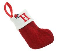 Didiseaon Chaussette de Noël Tricotée Classique Rouge, Lettre Festive pour | Tissu Tricoté, Texture Douce et Confortable, Couleur Vive, Décoration Polyvalente, à Suspendre Ailleurs, pour Fête