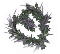 Didiseaon Couronne Cœur Lavande Artificielle Décor Mariage Suspendue Mur Porte Fenêtre Colorée Résistante et Réutilisable Décoration Festive Intérieure Extérieure Style pour Fête