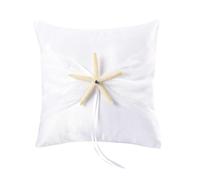 Didiseaon Coussin Blanc D’alliances Étoile de Mer en Tissu pour Cérémonie | Thème Océan, Toucher Confortable et Réutilisable, Protège la Bague Lors D’autres Activités