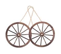 Didiseaon Décorations Murales Western En Bois Rustique 20 Cm, Lot De 2 Petites Roues De Chariot Pour Chambre, Bar, Garage, Décoration Vintage Intérieure Et Extérieure