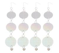 Didiseaon Disques Réfléchissants en PVC Rhombus 4pcs pour Protection du Verger Morceaux d'oiseaux et Clochette D'oiseau pour Automne Décoration