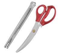 Didiseaon Ensemble Accessoire la Cuisine Pratique Ciseaux à Barbecue 2 Pièces en Acier Inoxydable Pinces Alimentaires Multifonctions pour Découpe Viande Poulet Légumes pour Grillades
