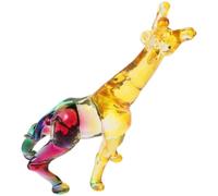 Didiseaon Figurine de Girafe en Cristal de Collection aux Reflets Arc-en-Ciel, Sculpture Miniature Élégante et Réaliste pour Décoration de Bureau ou Anniversaires