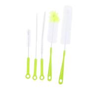 Didiseaon Goupillon pour Biberon 5pcs Vert Longue Poignée en Pp et Fil D'acier, Nettoyage Facile et Complet pour Tasses et Bouilloires