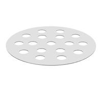Didiseaon Grille à Charbon Ronde en Fonte Argenté pour Barbecue, 145mm | Grille de Cheminee, Plaque Chauffante pour Gril, Nettoyage des Cendres, Flux D’air Amélioré, Usage Foyer