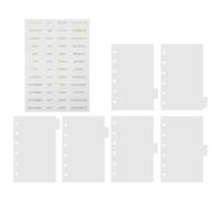 Didiseaon Intercalaires 1 Set avec 7 Feuilles Classeur 6 Anneaux pour en Pp Mat Transparent Référence Rapide pour Rapports et Livres