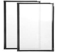 Didiseaon Lot de 2 Classeurs de Menus en Pvc Transparent, Facile à Nettoyer Ranger à Plat, Coins Arrondis, pour Restaurants Cuisine
