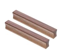 Didiseaon Lot de 2 Poignées de Meubles en Bois Synthétique Café, Design Simple et Élégant, Résistantes la Corrosion Chocs, Adaptées la Décoration Intérieure, Entraxe 96 Mm