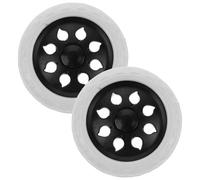 Didiseaon Lot de 2 Roues de Remplacement pour Chariot, Roues en Plastique Faciles à Installer Design Multifonctionnel et Style Simple, pour Diable ou Chariot de Transport