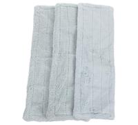 Didiseaon Lot de 3 Chiffons en Microfibre Polaire Ultrafine, Lingettes de Balai Réutilisables et Lavables, Nettoyage Sec et Humide, Couleur Vert Clair, Recharge pour Tête de Balai Ménage,
