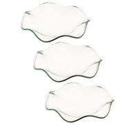 Didiseaon Lot de 3 Plats en Verre pour Lampe Aromathérapie, Plateau de Remplacement pour Chauffe-Cire et Diffuseur D'huile Essentielle, Adapté aux Chauffe-Cire et Bougies