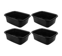 Didiseaon Lot de 4 bassines en plastique pour bébé, usage domestique, 28 | Bac à lessive ménager, structure robuste, capacité de stockage d'eau pour le linge, le trempage des vêtements et les