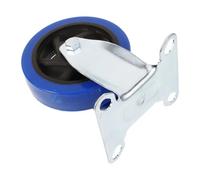 Didiseaon Lot de Roulettes D'établi Robustes en Caoutchouc Bleu, Roues à Disques Silencieuses Haute Capacité de Charge et Maniabilité pour Diverses Applications Industrielles