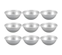 Didiseaon Moules à Mini-tartes pour Cuisson Uniforme et Conductivité Thermique Rapide en Aluminium Argenté 9pcs Thé de L'après-midi en Famille