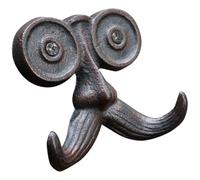 Didiseaon Patère Porte Manteau en Fer Noir Forme Barbe Vintage Décorative et Gain de Place Suspendre Murale Maison Style Rétro