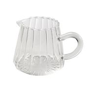 Didiseaon Pichet à lait en verre 150 ml à finition soignée avec poignée pour café et latte art en usage familial