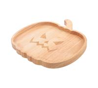 Didiseaon Plateau de Service en Bois Forme Citrouille Halloween, Plateau Portable pour Snacks et Fruits Design Pratique et Décoratif
