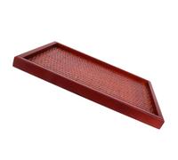 Didiseaon Plateau de Service Tressé et Bois Marron, Léger Bavure, pour Fruits et Aliments en Banquet ou Camping, Design Simple et Délicat