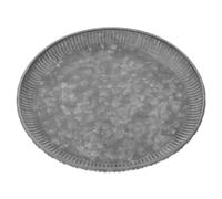 Didiseaon Plateau Décoratif Rond en Fer Vintage Bordure Ondulée, 25cm, pour Présentation de Desserts et Décoration Lors de Fêtes ou Expérience de Thé