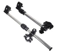 Didiseaon Porte-Parapluie en Acier Inoxydable 2 Pièces pour Vélo Réglable | Support Rétractable, Angle et Longueur Ajustables, Fixation Ferme, Installation Simple, pour Poussette et Chariot