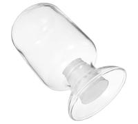 Didiseaon Pot à Allumettes en Verre Transparent de Cloche Bouchon de Liège, Solide et Facile à Transporter, pour Décoration Intérieure ou Extérieure