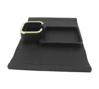 Didiseaon Support de Tasse en Silicone Noir Antidérapant et Anti-déversement pour Accoudoir de Canapé, Organise Télécommande, Téléphone et Collations au Quotidien