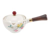 Didiseaon Théière en Céramique Style Chinois Vintage 185ml Poignée Latérale Résistante Chaleur, Pratique et Facile à Nettoyer pour Infusion de Thé Traditionnelle