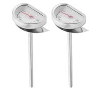 Didiseaon Thermomètre à Friture avec Sonde 4 Pouces 0-200°c en Acier Inoxydable Double Pack 2pcs Support Inclus pour Cuisson et Pâtisserie pour Casseroles et Poêles