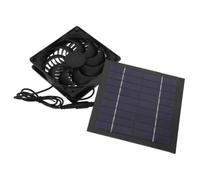 Didiseaon Ventilateur à Énergie Solaire Mini Ventilateur de Serrage 5w Noir, Plastique et Silicium Monocristallin, pour Niche pour Chien et Camping-Car, Ventilation et Refroidissement